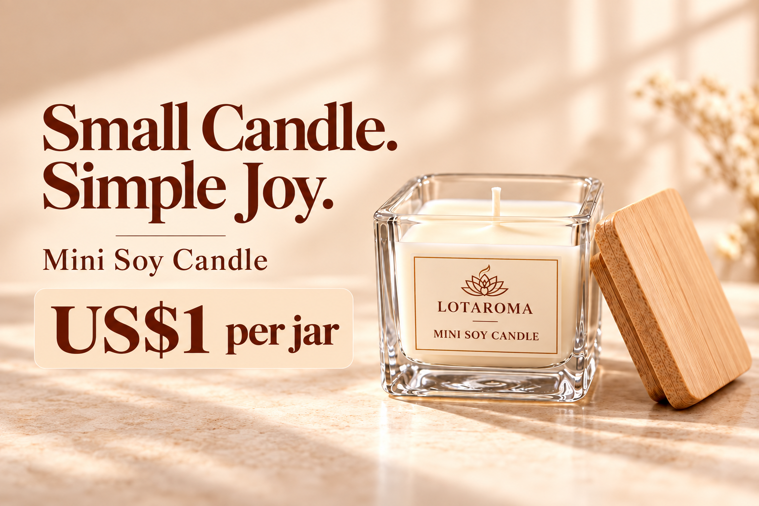 LOTAROMA Mini Soy Candle — US$1 per jar